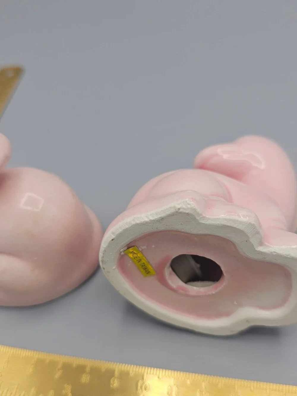 Vintage Pink Ceramic Dinosaur Salt and Pepper Shakers